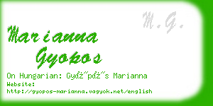 marianna gyopos business card